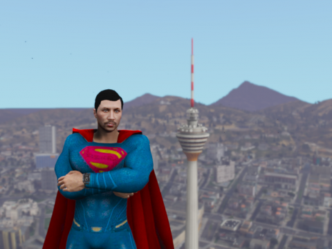 Superman costume for Male MP Ped