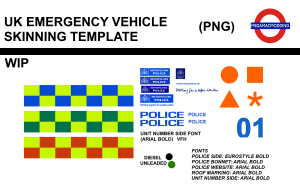 UK Emergency Vehicle Skinning Template WIP 0.3 – GTA 5 mod
