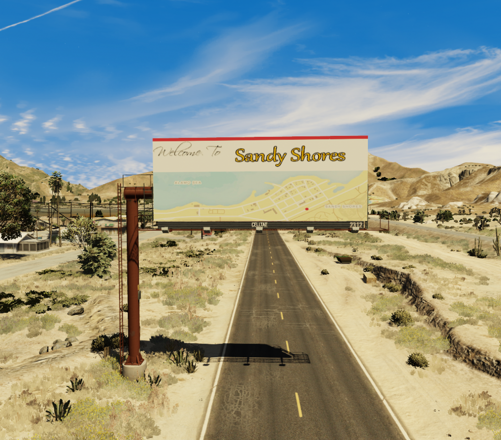 Welcome to Sandy Shores billboard (FiveM Ready) 1.0 – GTA 5 mod