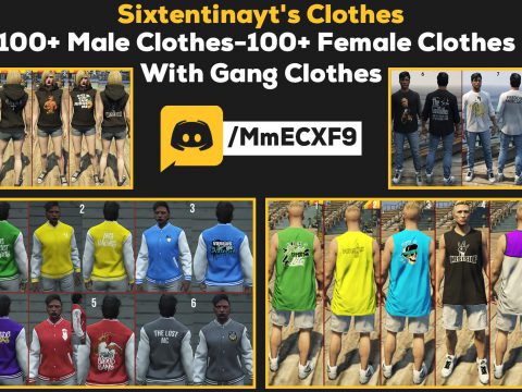 Male& Female& Gang Clothing Pack FiveM Ready 0.01