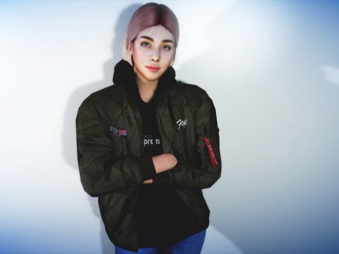 Regularsized Hoodie Jacket For MP Female 1.0