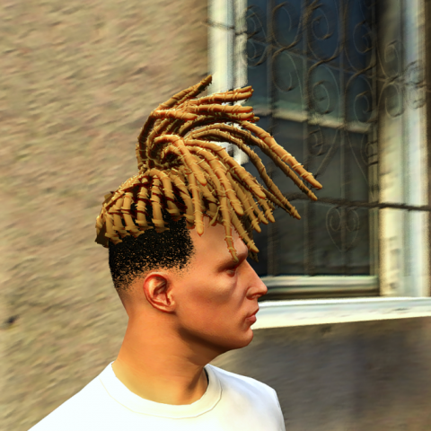 Spiked Up Dreads for MP/SP Male – GTA 5 mod