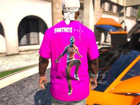 Travis Scott Astronomical Fortnite + Cactus Jack T-Shirt 1.0