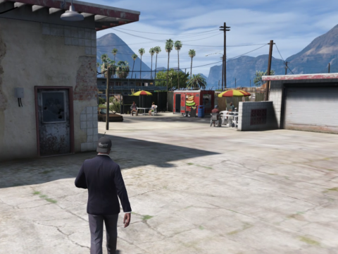 Sandy Fire Station Gas Pumps and Dining Area [YMAP] 1.0