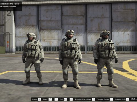 US army outfits for Franklin, Trevor and Michael 1.0