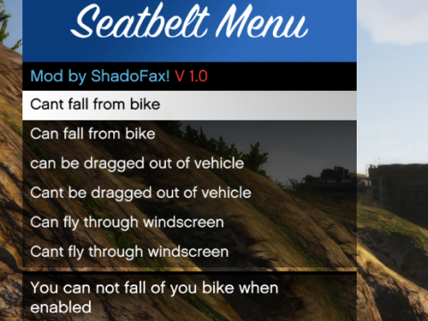 Seatbelt Menu 1.0