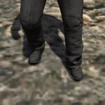 Black combat boots for franklin