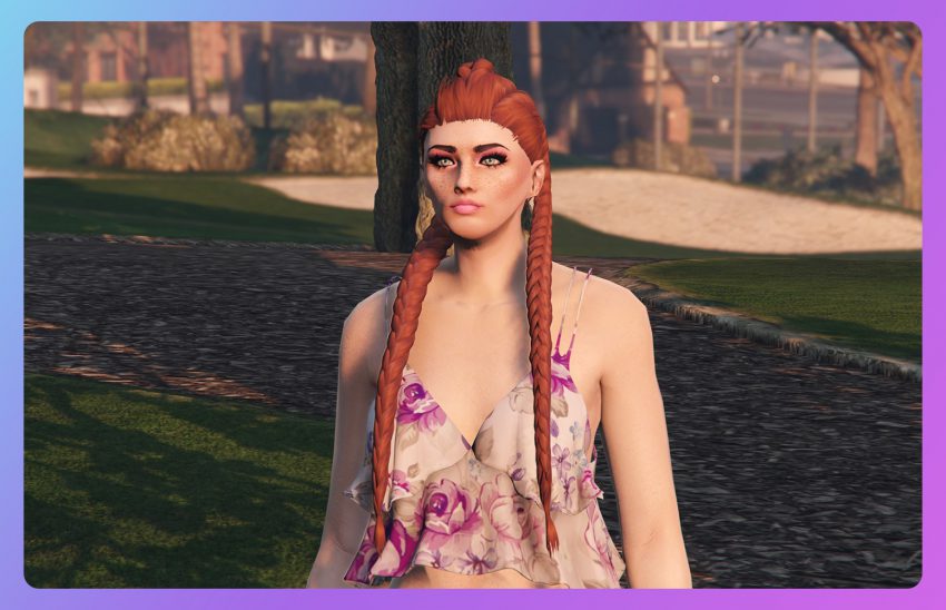 Braids Long Hairstyle For MP Female GTA Mod