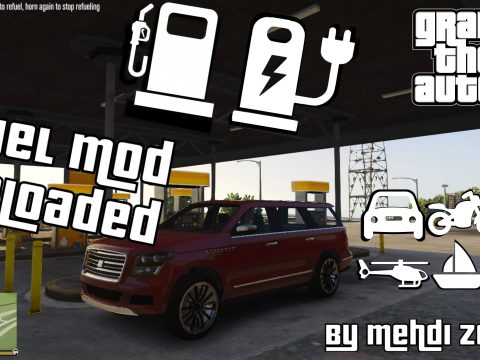 Fuel Mod Reloaded, electric cars, fuel in all vehicle types, charge e-car at home, RPM based and more 1.0