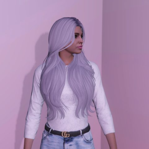 Long wavy hairstyle for MP Female – GTA 5 mod