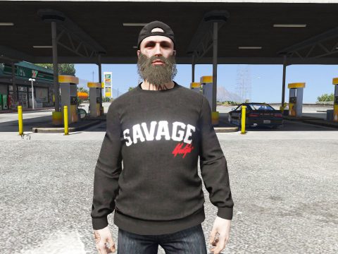 Sweater Black SAVAGE/illiminate. [Freemode Male] v2.0