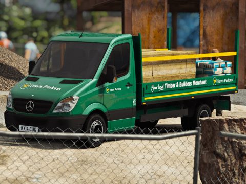 Travis Perkins Mercedes Sprinter Dropsides Flatbed [Replace | Livery] 1