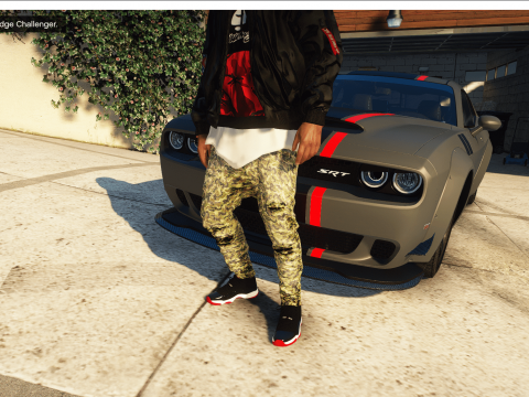 Camo sagged jeans