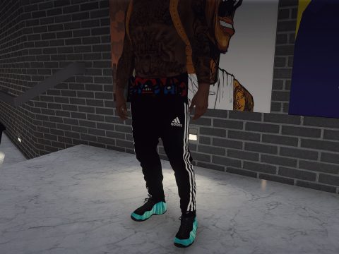 Sagged adidas runners