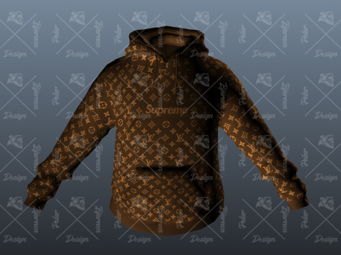 Supreme & Lv Box Hoodie for MP Male [Brown][SP / FiveM] 1.0