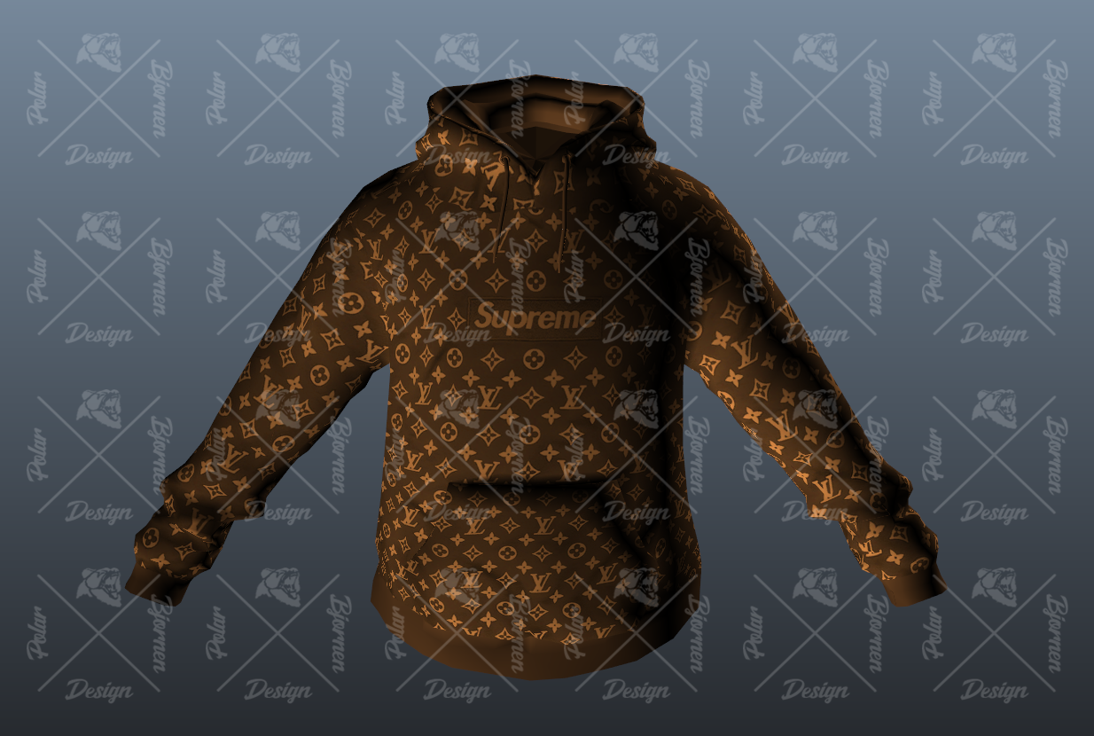 The hoodiebrown Supreme Louis Vuitton that bears the youtubeurconnor TV  on his account instagram  Spotern