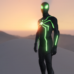 PS4 Spider-Man Big Time (Stealth) Suit w/ Emissive Effects [Add-On Ped]