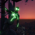 PS4 Spider-Man Big Time (Stealth) Suit w/ Emissive Effects [Add-On Ped]