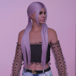 Ponies with two synthetic braids hairstyle for MP Female