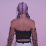 Ponies with two synthetic braids hairstyle for MP Female