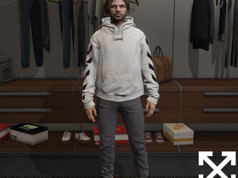 OFF-WHITE™ Caravaggio Arrows Hoodie (White Version) for MP Male