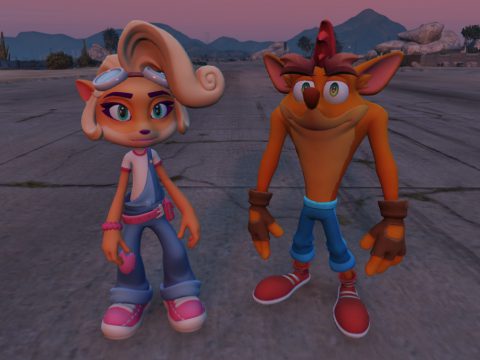 Crash and Coco Bandicoot [Add-On Ped] 1.2