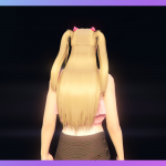 Cute 2 pigtails with bows hairstyle for MP Female