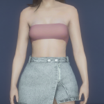 Denim skirt and Tube top for MP Female 1.0