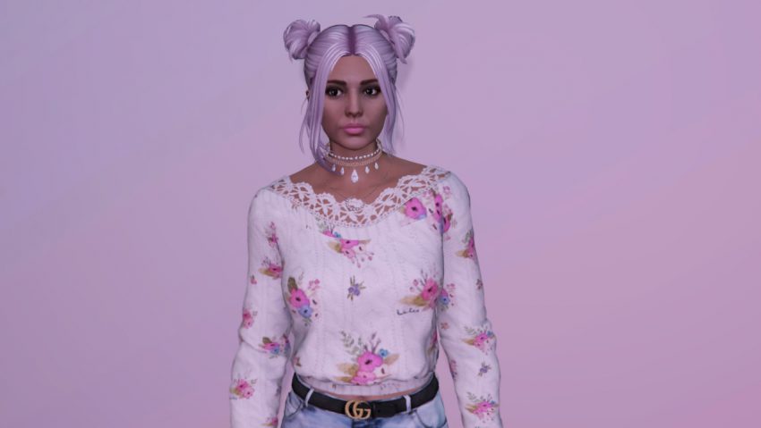 Double bun hairstyle for MP Female – GTA 5 mod