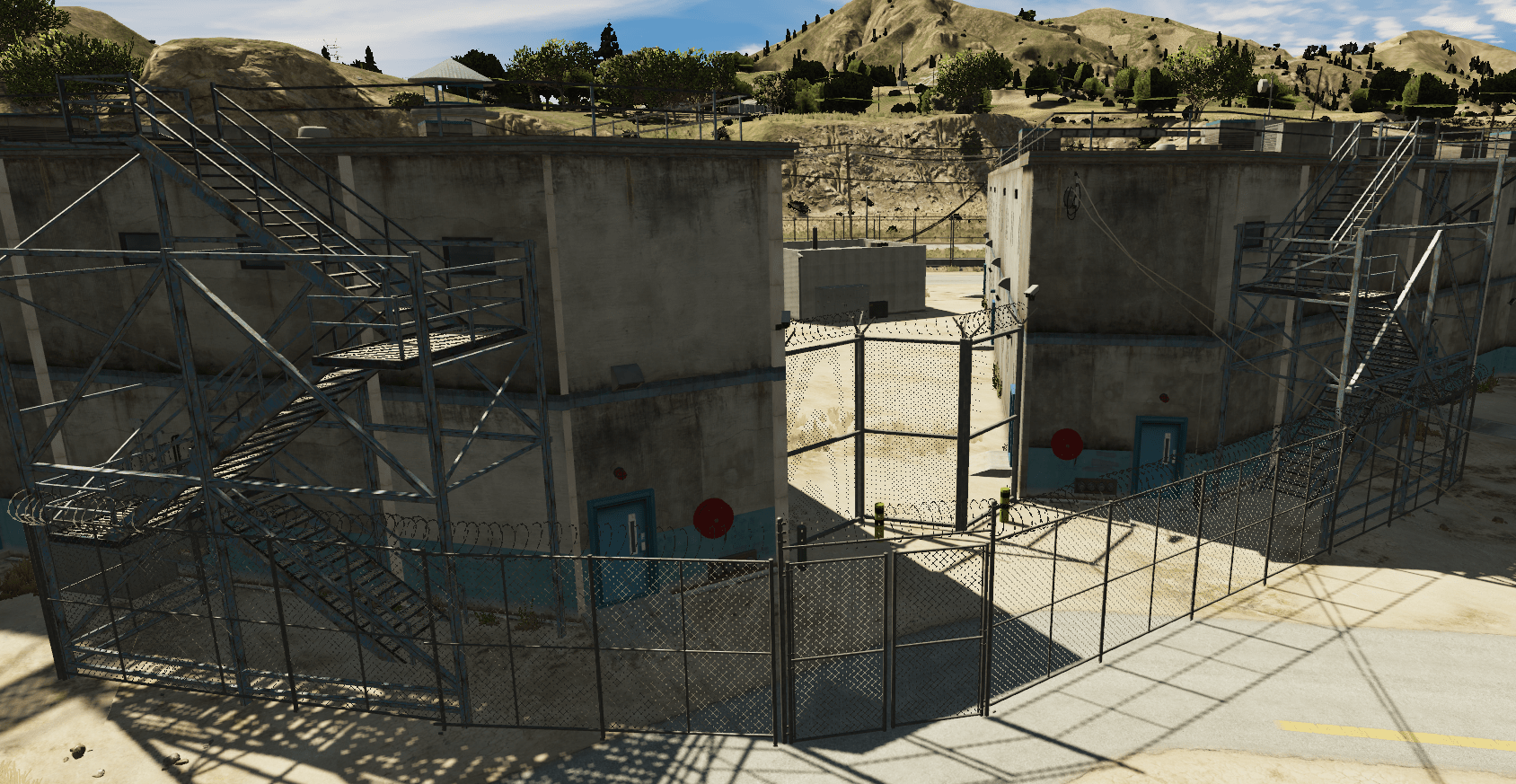 Prison | Fences in front of the stairs in prison with doors | altv | fivem | SP | ymap | xml | Menyoo 1.1 fixed