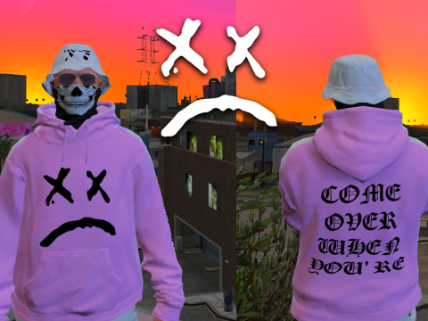 Lil Peep Pink Hoodie for MP Male 1.1
