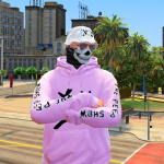 Lil Peep Pink Hoodie for MP Male 1.1