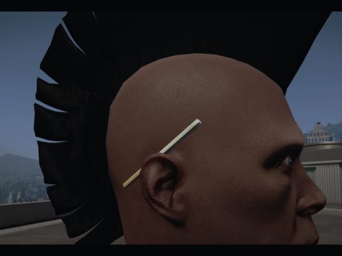 Cigarette behind the ear for MP male 1.1