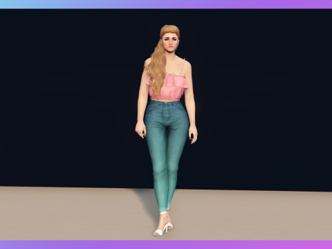 Colorful high waist pants for MP Female
