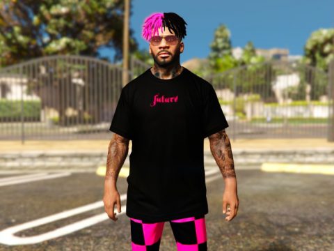 Kaluch 2021 "future" pack for Franklin ( shirt, hair, pants ) 2.0 fix hand