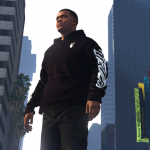 Off-White Spray Marker Black Hoodie for Franklin
