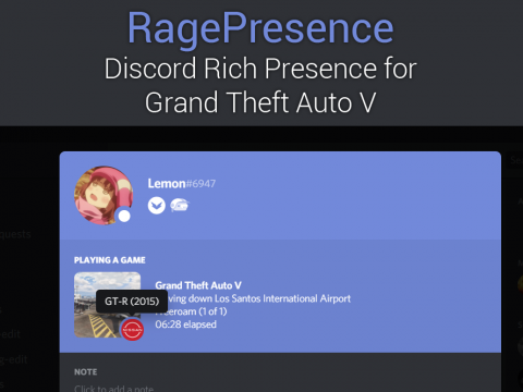 RagePresence: Discord RPC for GTA V 0.1