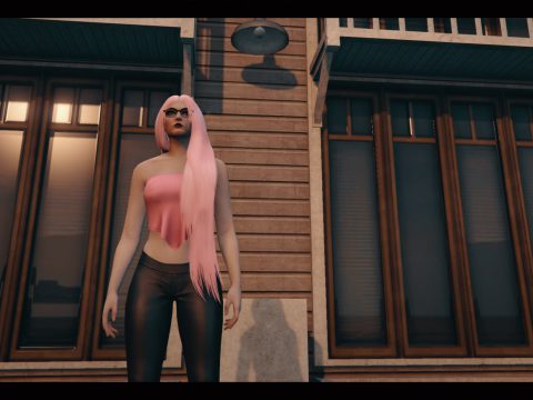Very long straight hairstyle for MP female 1.1