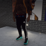 Sagged adidas runners
