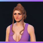 Bun with two loose strands hairstyle for MP Female 1.0