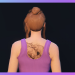 Bun with two loose strands hairstyle for MP Female 1.0