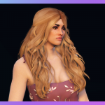 Fluffy pinned-back long hairstyle for MP Female 1.0