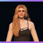 Messy pinned-back long hairstyle for MP Female 1.1