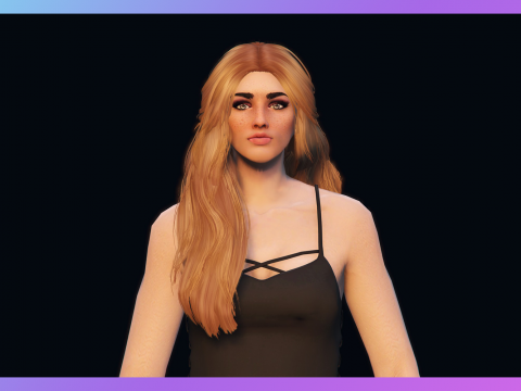 Messy pinned-back long hairstyle for MP Female 1.1