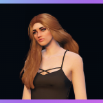 Messy pinned-back long hairstyle for MP Female 1.1