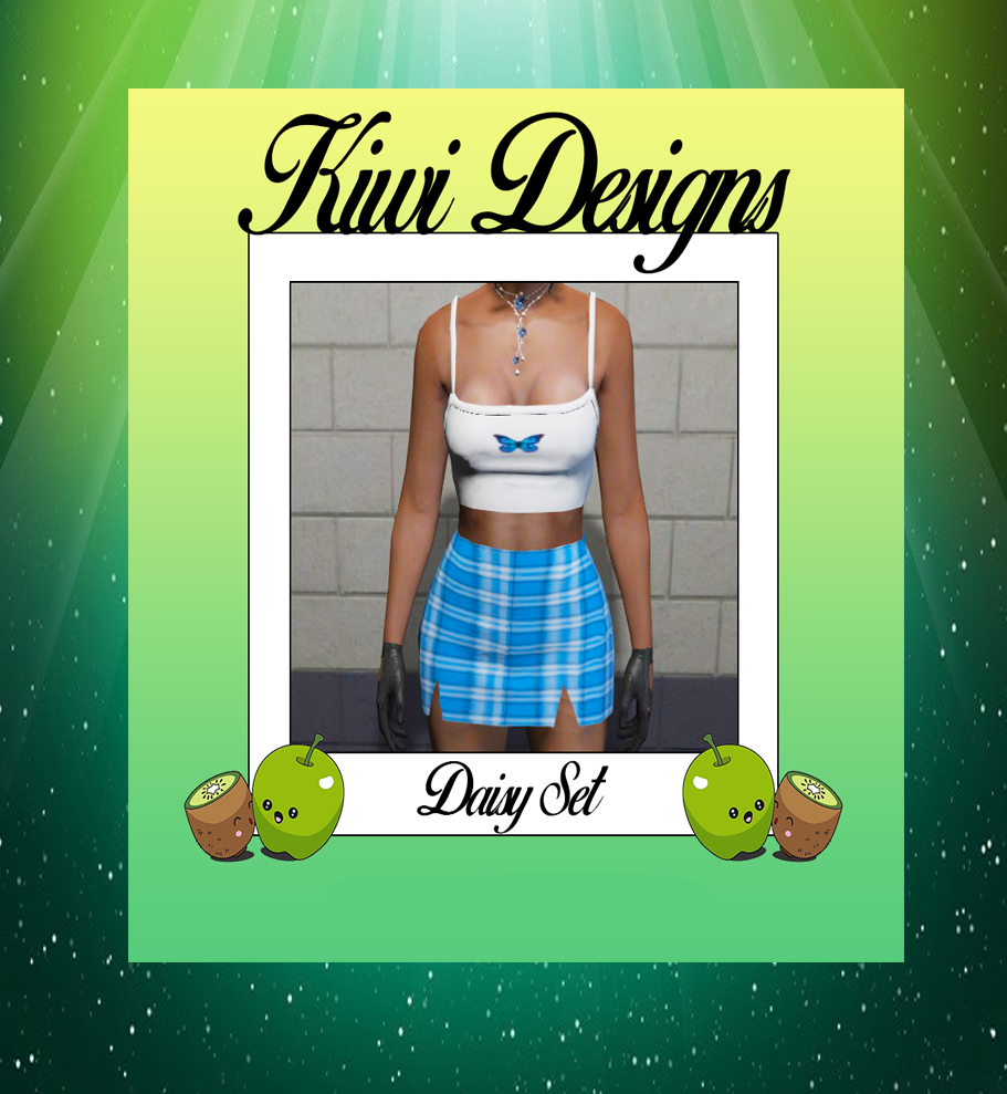 Plaid skirt and top set for MP Female 1.1