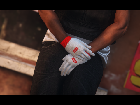 White Supreme Gloves for MP Male 1.0