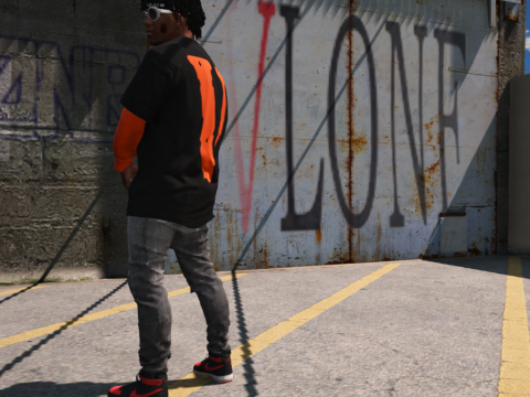VLONE "DOUBLE LAYER TEE" For Franklin