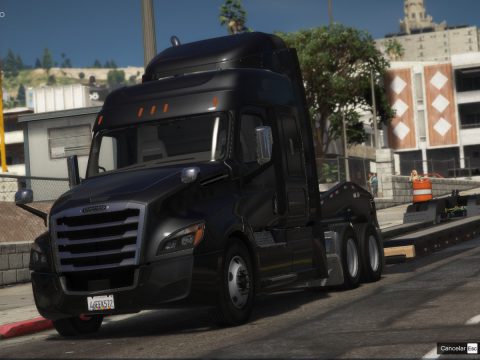 Freightliner Cascadia 2019 + Lowboy [Replace] 1.0