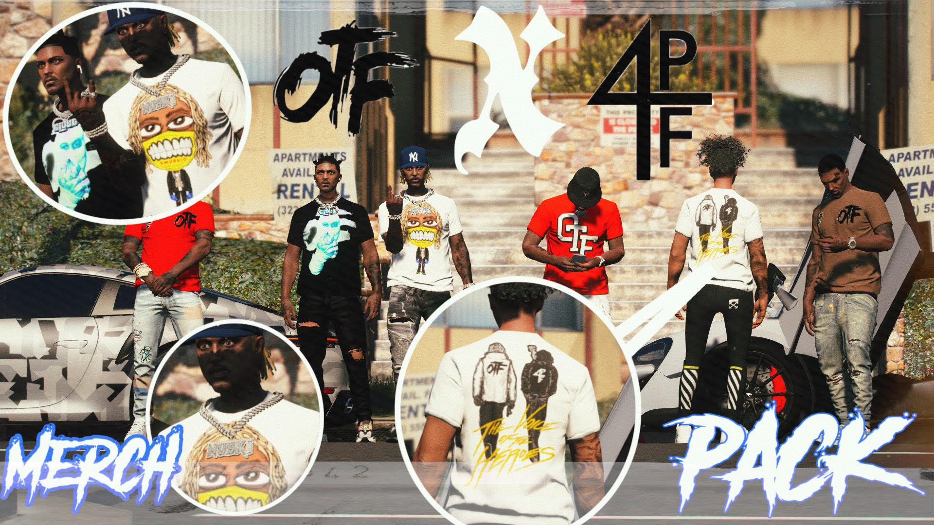 Otf x 4pf Gear Merch Pack Shirts for MP Male 10  GTA 5 mod